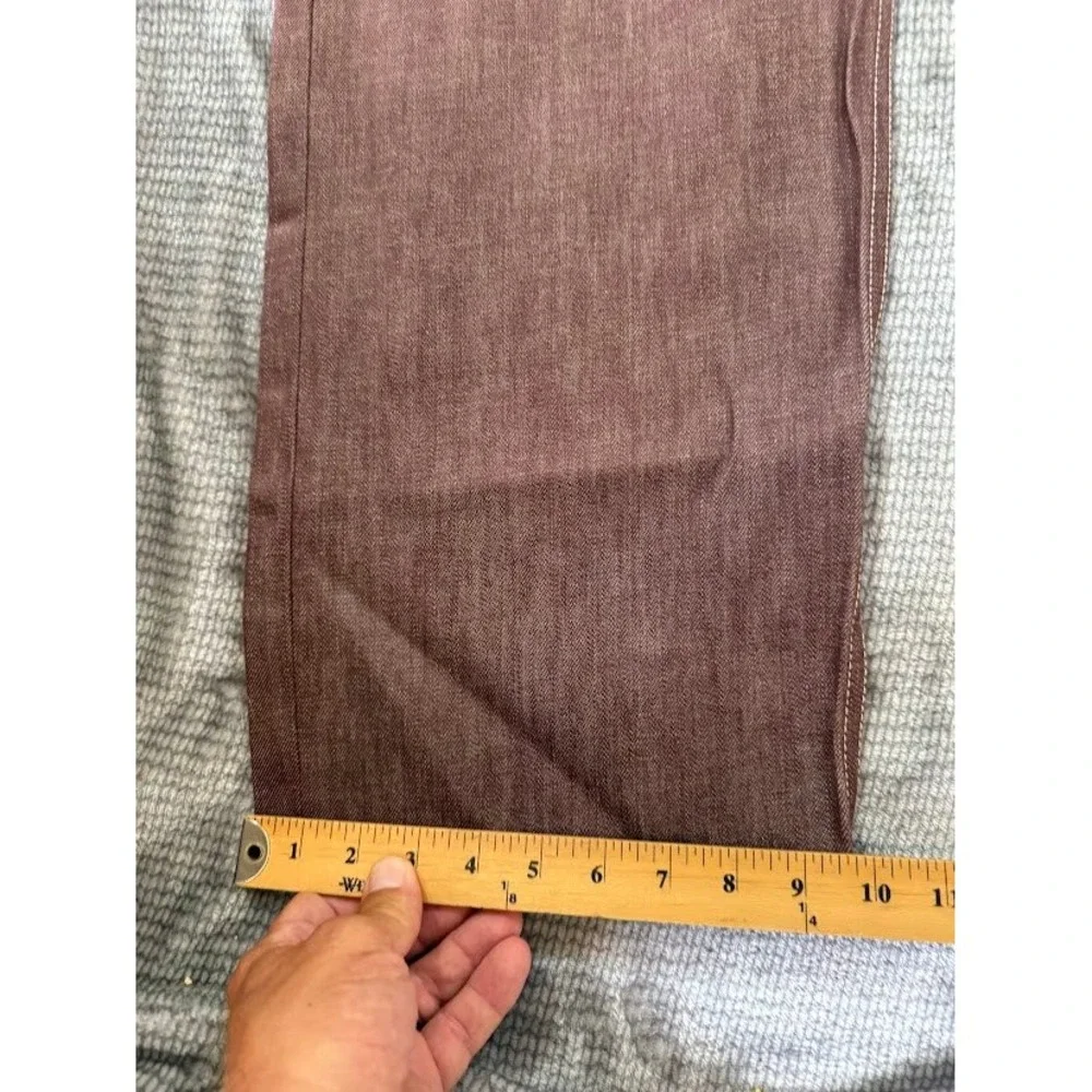 Levis 501 XX Original Fit Jeans Mens 44x34 Burgundy Brown White Stitch Denim NEW